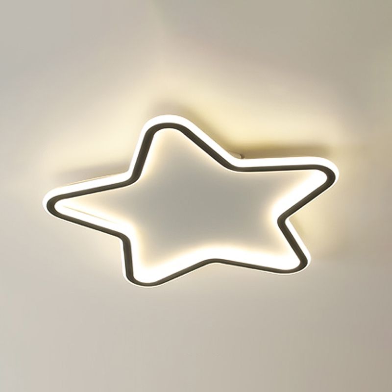 Frosted Aluminium LED Flush Mount in Modern Creative Style Silicone Starry Ceiling Light for Bedroom