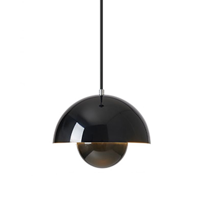 Macarons de metal de forma redonda Macarons de luz de 1 luz colgando lámpara montada colgada