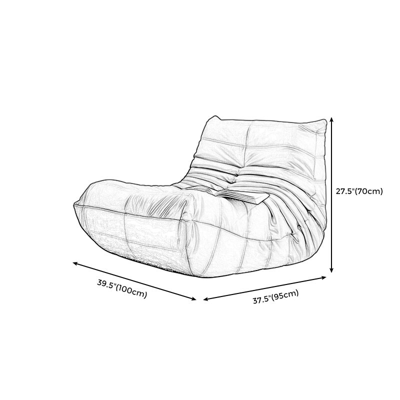 Ultra-Modern Sofa 27.6"High Tuxedo Arm Tight Back Single Cushion Seat Sofa