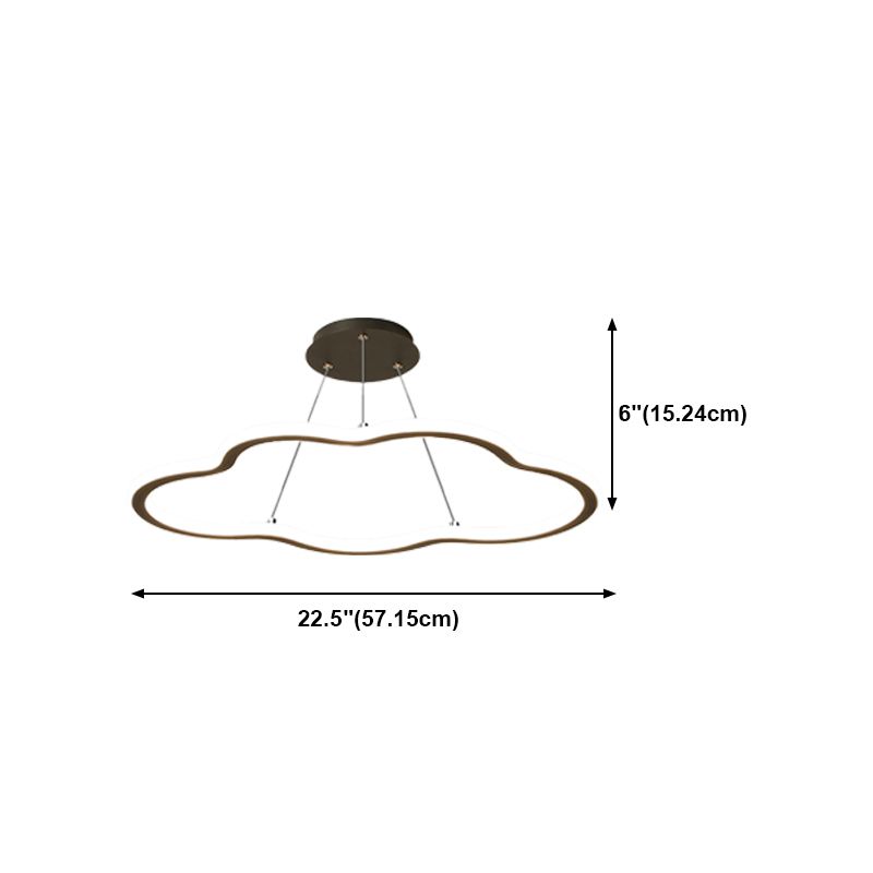Wolkenform Metall Anhänger Leuchte Moderne Stil 1 Licht hängend Licht in Schwarz