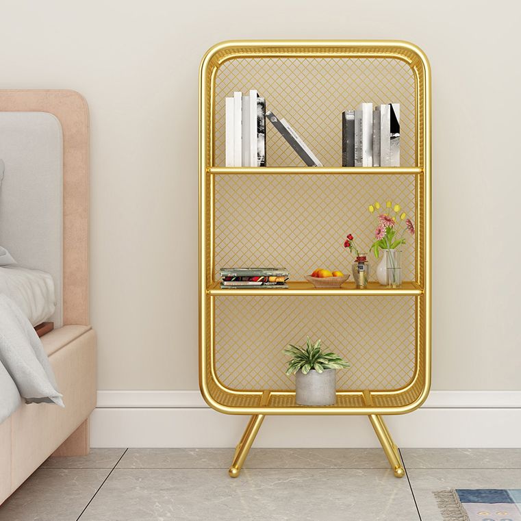 Modern Closed Bookshelf Metal Standard Bookcase With Rectangular Shelves