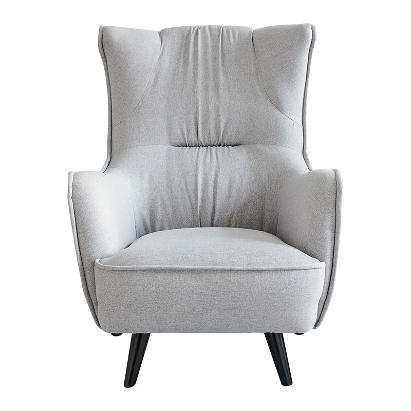 Mid-century Linen Blend Accent Armchair Arms Included Arm Chair