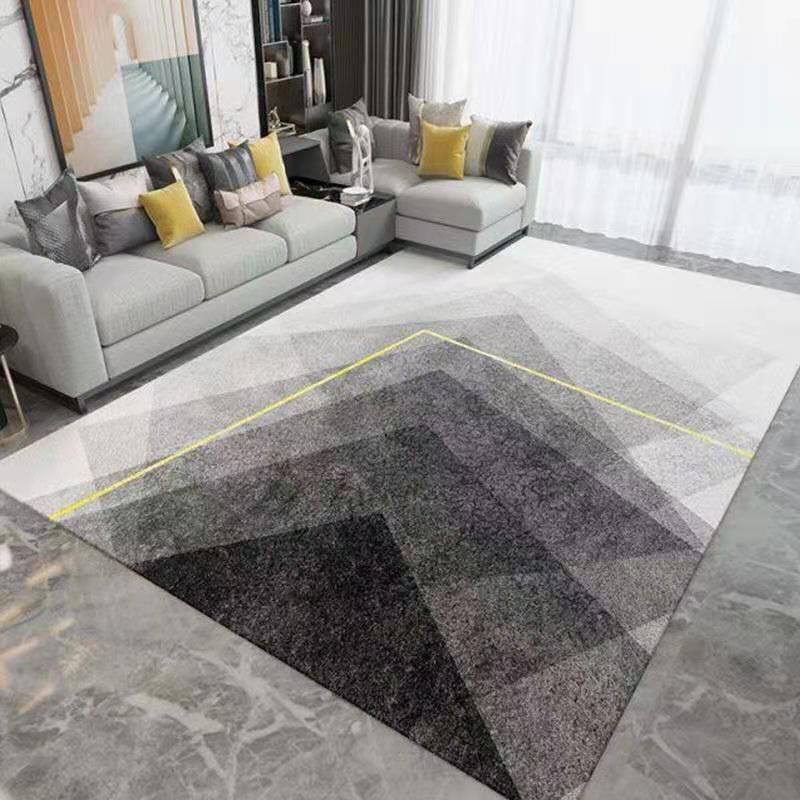 Modern Indoor Rug Washable Area Rug Polyester Non-Slip Backing Carpet for Living Room