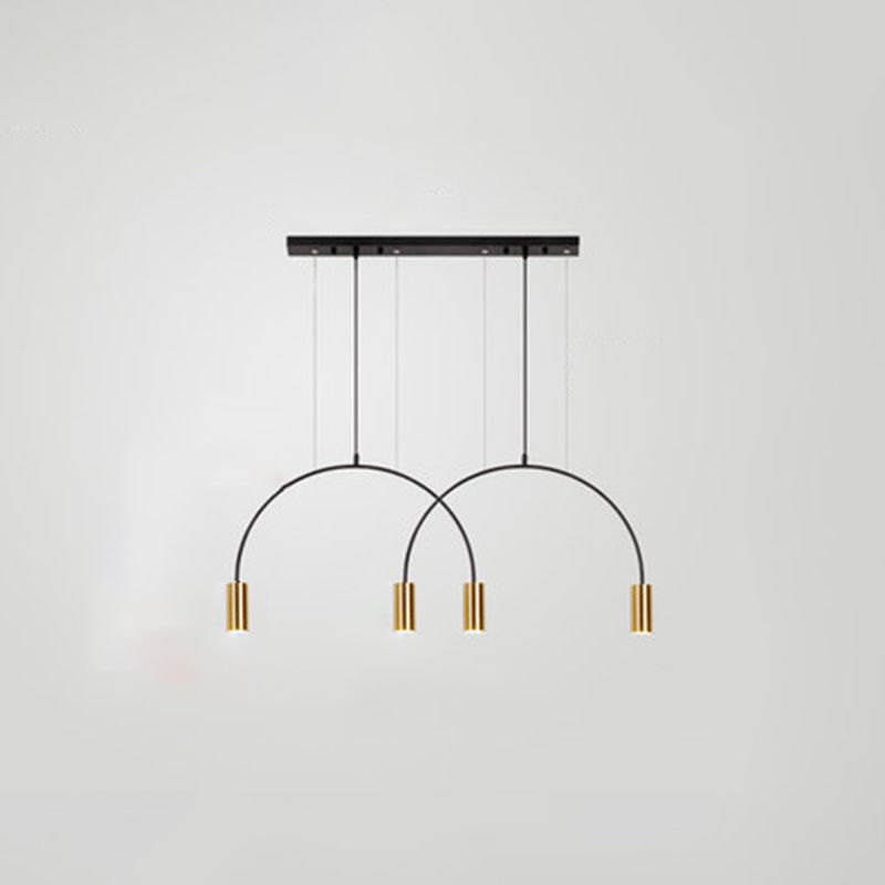Modern Pendant Lighting for Kitchen Island Linear Island Lighting in Metal