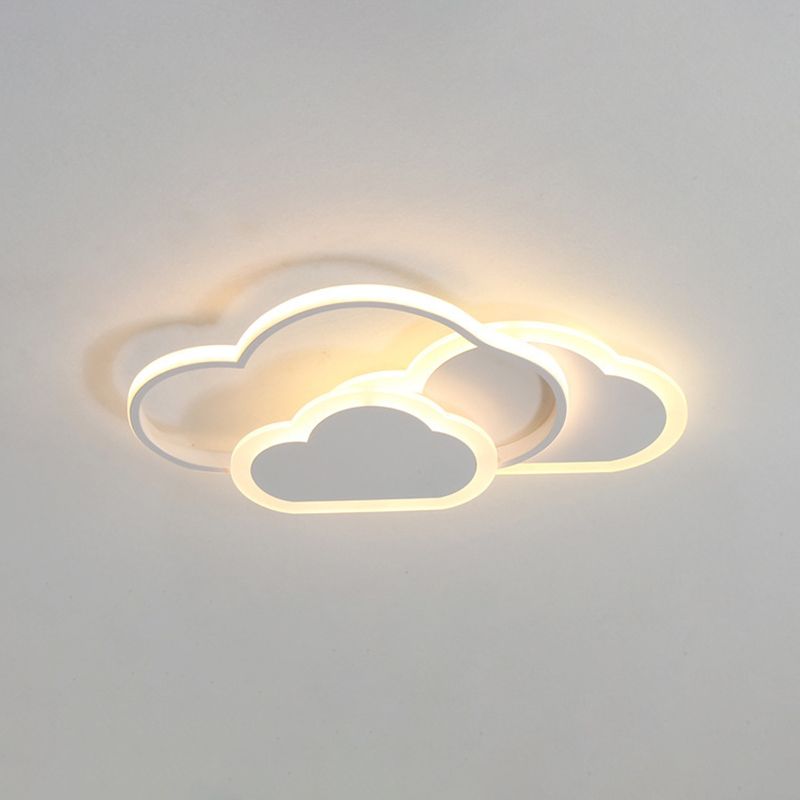 Clouds Acrylic Ceiling Mount Light Fixture Minimalism LED Close To Ceiling Lamp