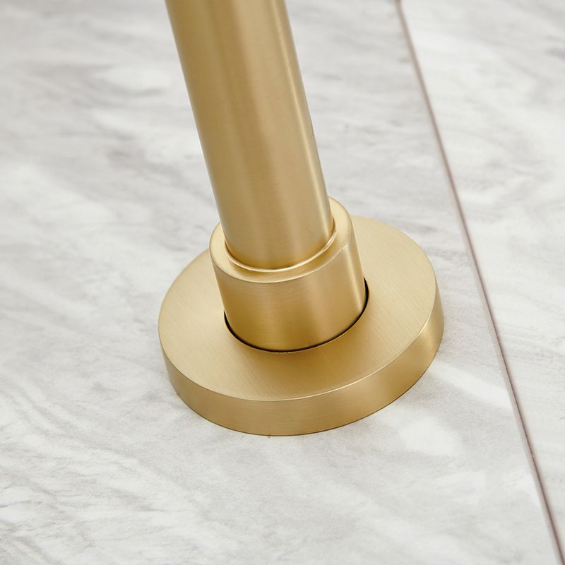 Modern Freestanding Tub Filler Copper Trim Floor Mounted Tub Filler