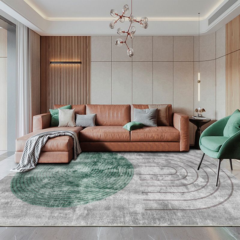 Gray Magnificent Rug Polyester Graphic Indoor Rug Washable Rug for Sitting Room