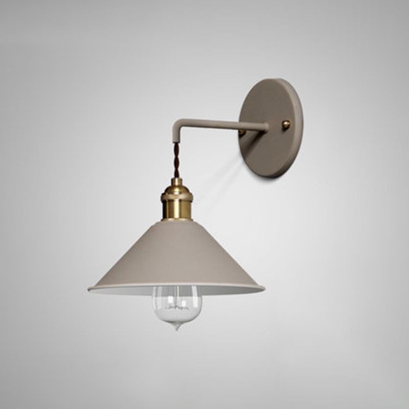 Clad Cone Light Industrial Style 1 Light Metal Wall Sconce Light Fixture