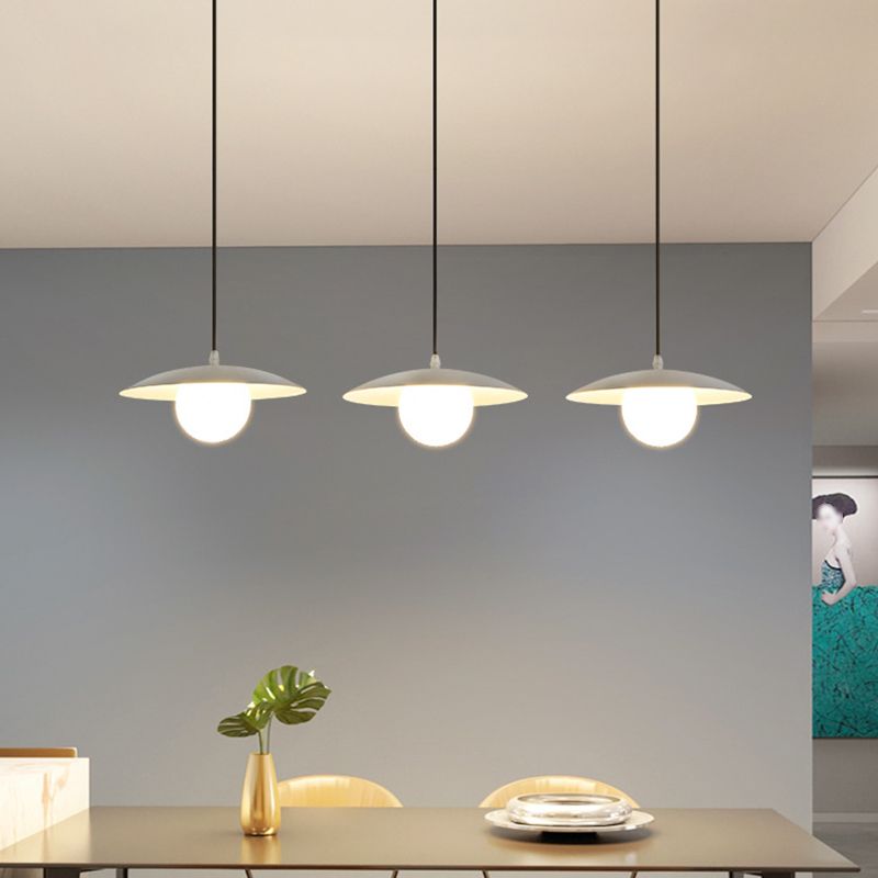 Industrial White Ceiling Light Glass Kitchen Island Lighting for Home