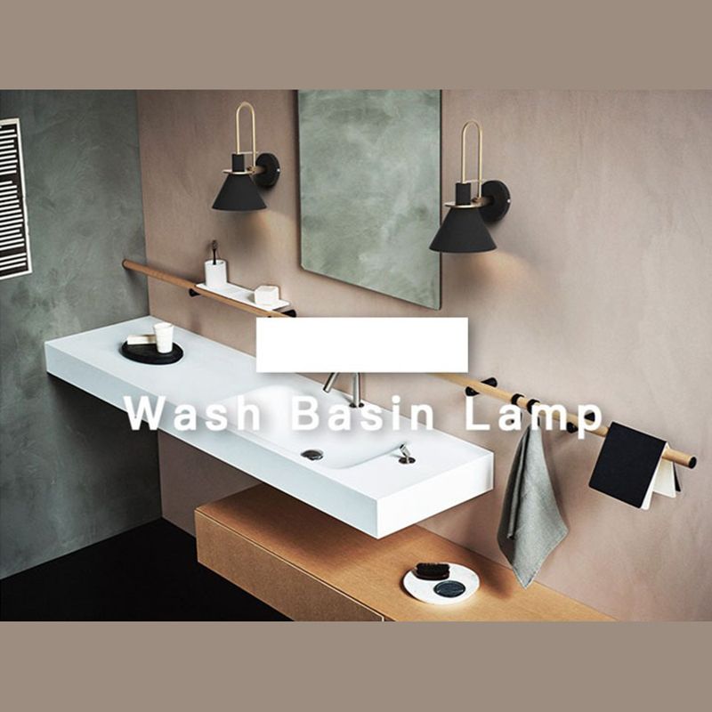 Modern Minimalist Style Tapered Wall Mounted Light Fixture Metal 1 Light Wall Light Sconces for Bedroom