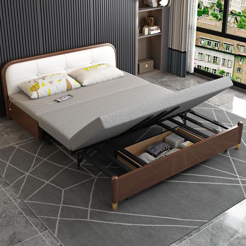 Contemporary Futon Sleeper Sofa Armless Futon and Mattress with Storage