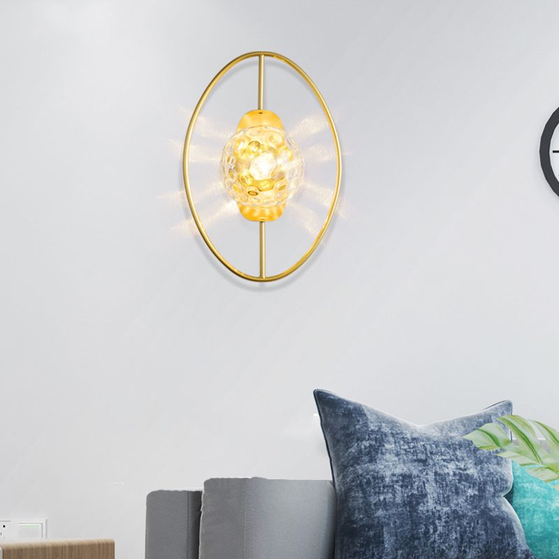 Contemporary Wall Sconce Globe Shade Wall Light Fixture for Bedroom