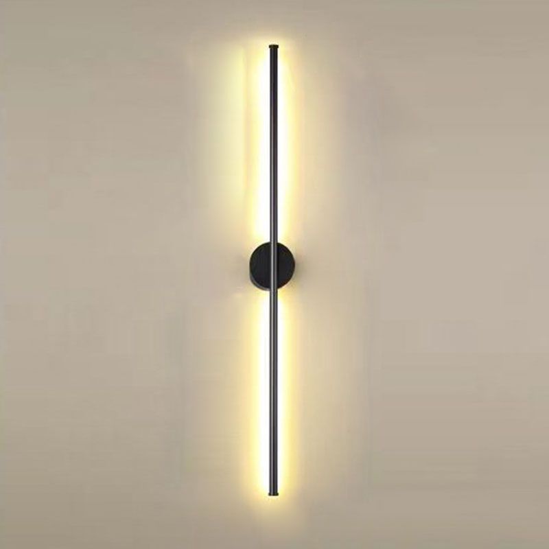 Simple Black Wall Sconce Light, Acrylic Linear Sconce Light Fixture for Bedroom