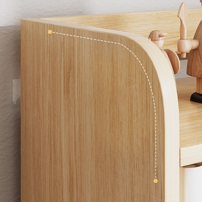 Light Brown Modern Style Bookshelf Engineer Wood Bookcase for Home