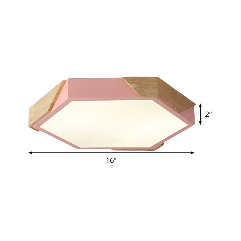 Plafonnier hexagonal en acrylique pour salle de classe de maternelle, plafonnier LED en acrylique de Style nordique
