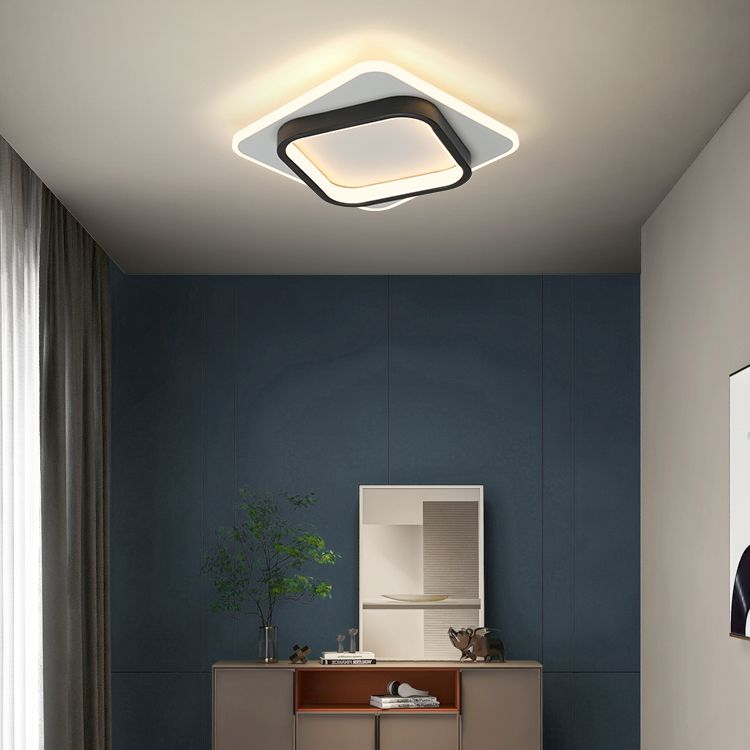 Lámpara de techo LED geométrica Lámpara de montaje empotrada simple y moderna para pasillo