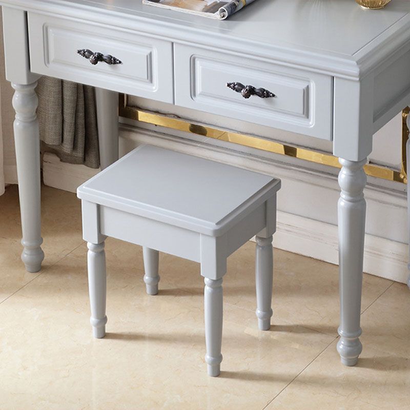 Bedroom Victorian Double Drawers Solid Wood Standing Make-up Vanity