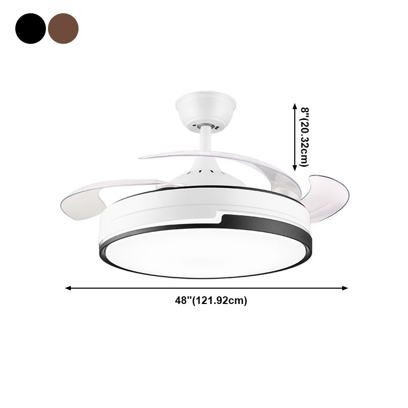 Lampada a ventola del soffitto in metallo nordico a 1 testa a monte semifulta lampada