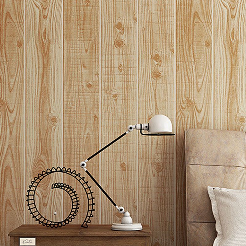 Plaster Retro Wood Surface Wallpaper 20.5 in x 31 ft Simple Non-Pasted Wall Decor