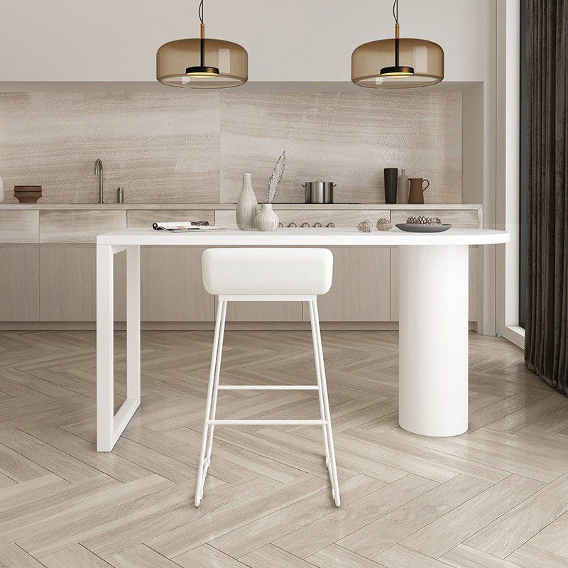 Table du comptoir supérieur en pin de style industriel Tableau de 42 pouces pour le salon