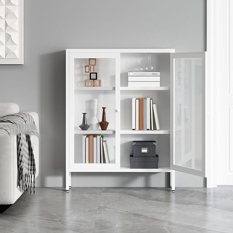 Scandinavian Style Bookcase with Door Shelf Bookcase for Study Room and Office