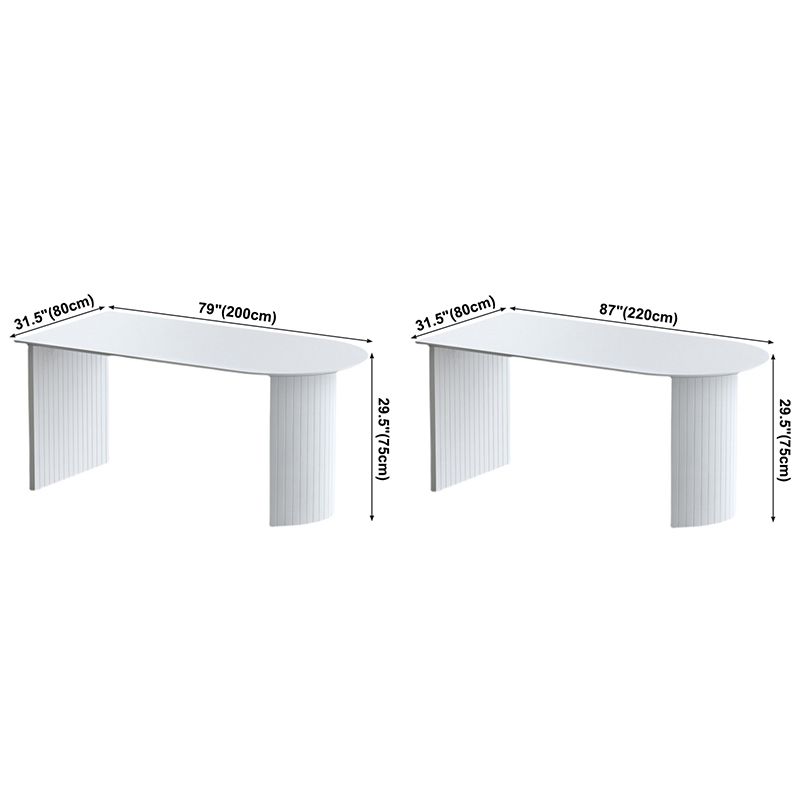 Massivholz moderne Freiform Esstisch Marmor Tisch für Esszimmer und Küche