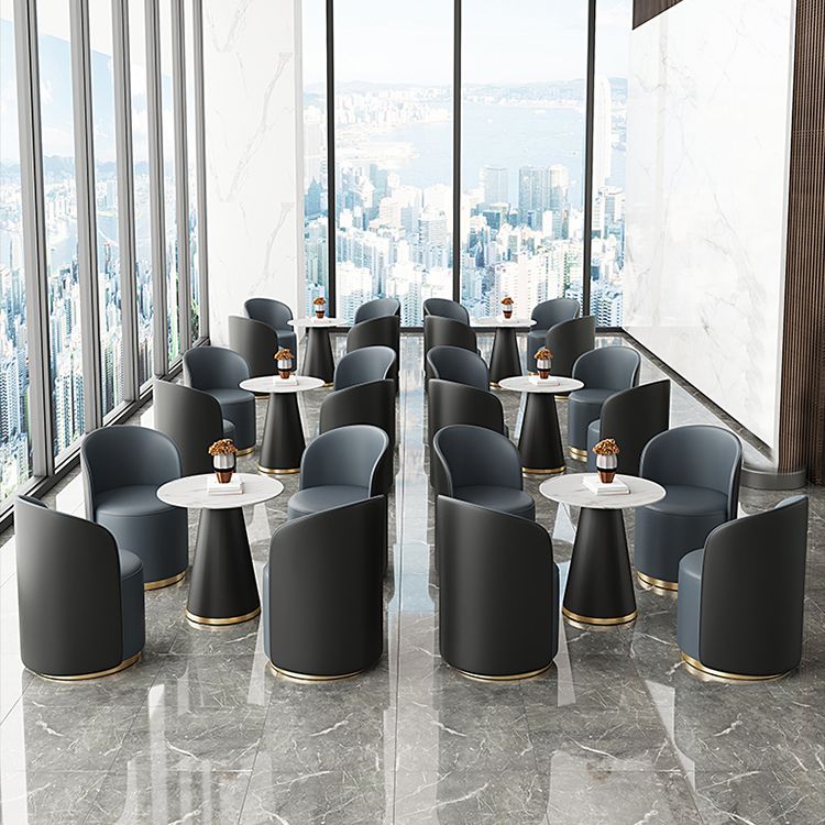 Modern Style Sintered Stone Dining Set Round 1/3/5 Pieces Dining Set for Home Use