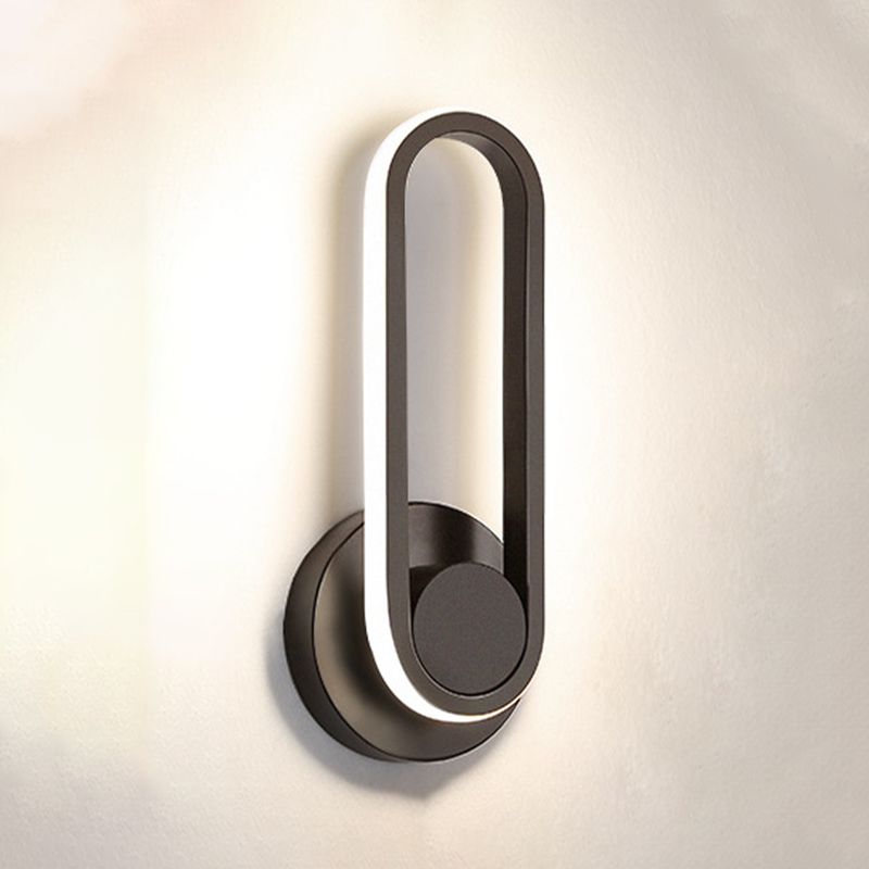 Nordischer Stil Metall Wandleuchte oval Form 12 "breite LED -Wandleuchten für Schlafzimmer