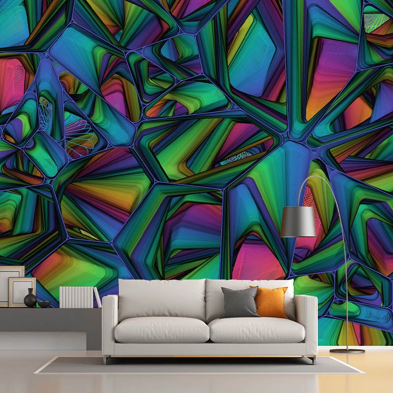 Illustration Pattern Mildew Wall Mural Art Horizontalt for Living Room