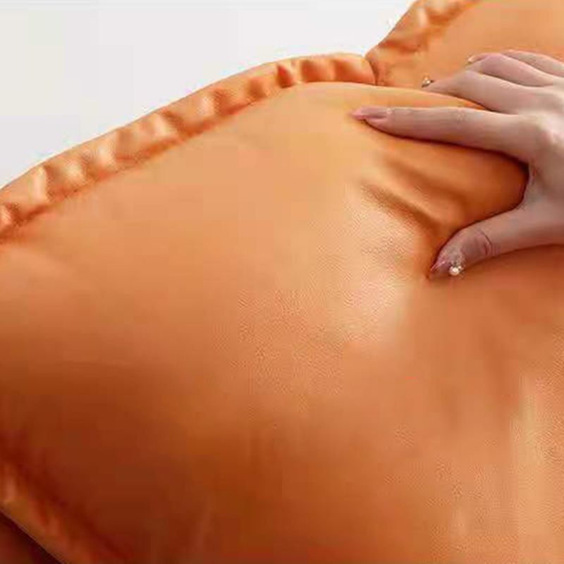 Leisure Pure Color Glider Chair Faux Leather Water Resistant with Ottoman