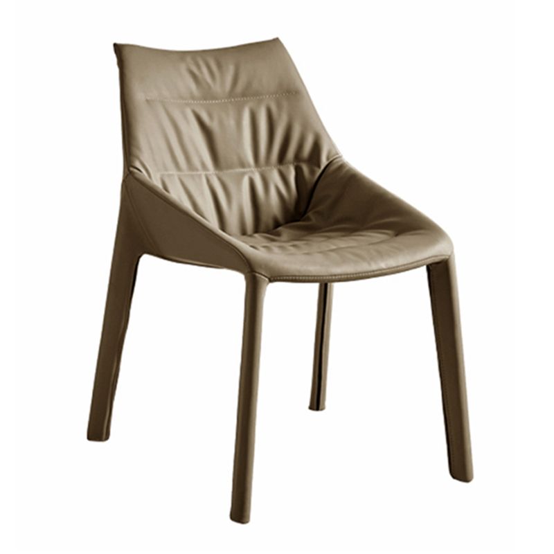 Upholstered Side Dining Chairs Faux Leather Side Chair Set for Home