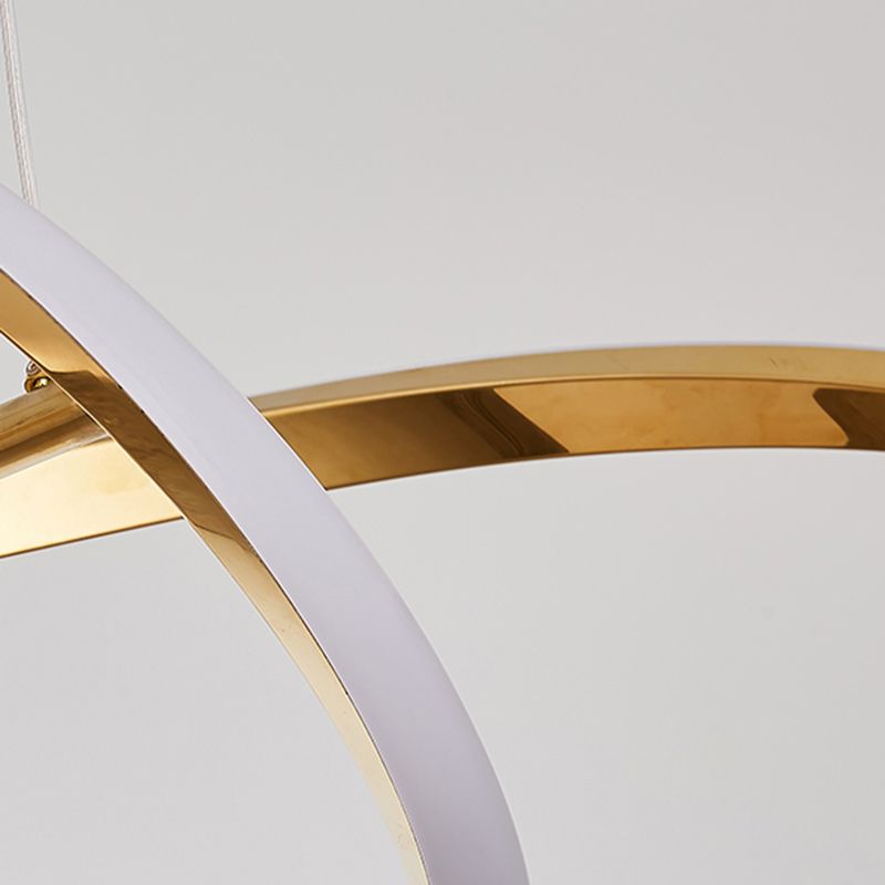 Simple Modern Light Luxury Style LED Hanging Island Pendant Light for Dining Room