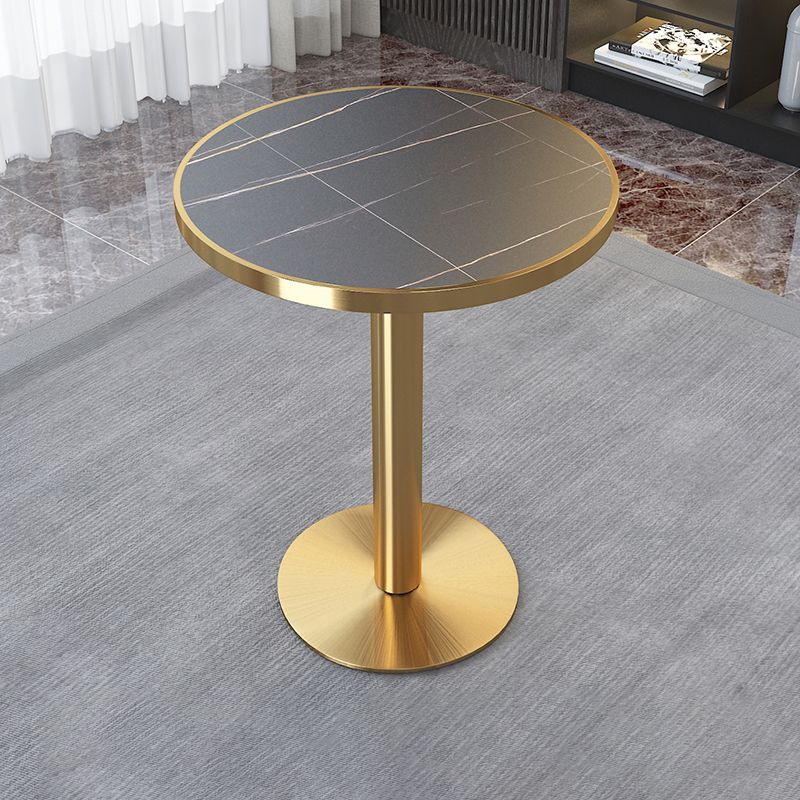 Glam Pedestal Coffee Table Set Slate Rectangular Coffee Table Set for Home