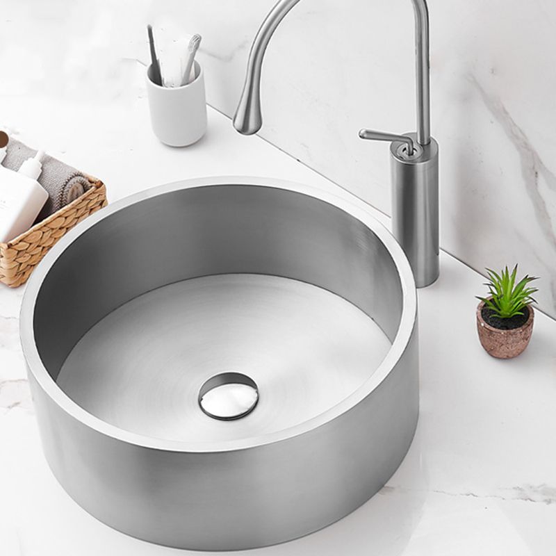 Modern Stainless Steel Wash Stand Round Trough Sink for Bathroom