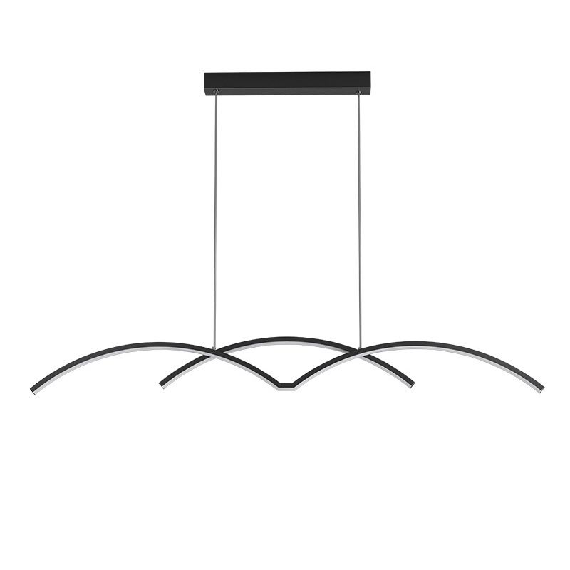 Linear 2 - Light Kitchen Light Fixture Contemporary Metal LED Ceiling Pendant Lighting