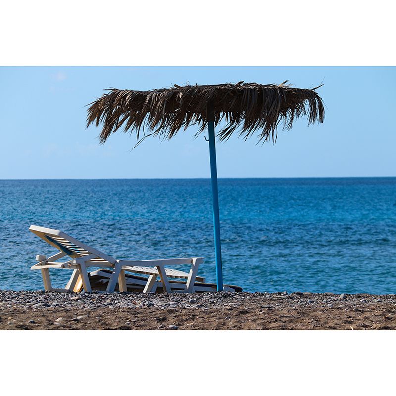 Tropical Beach Wall Mural Wallpaper Moisture Resistant for Sleeping Room