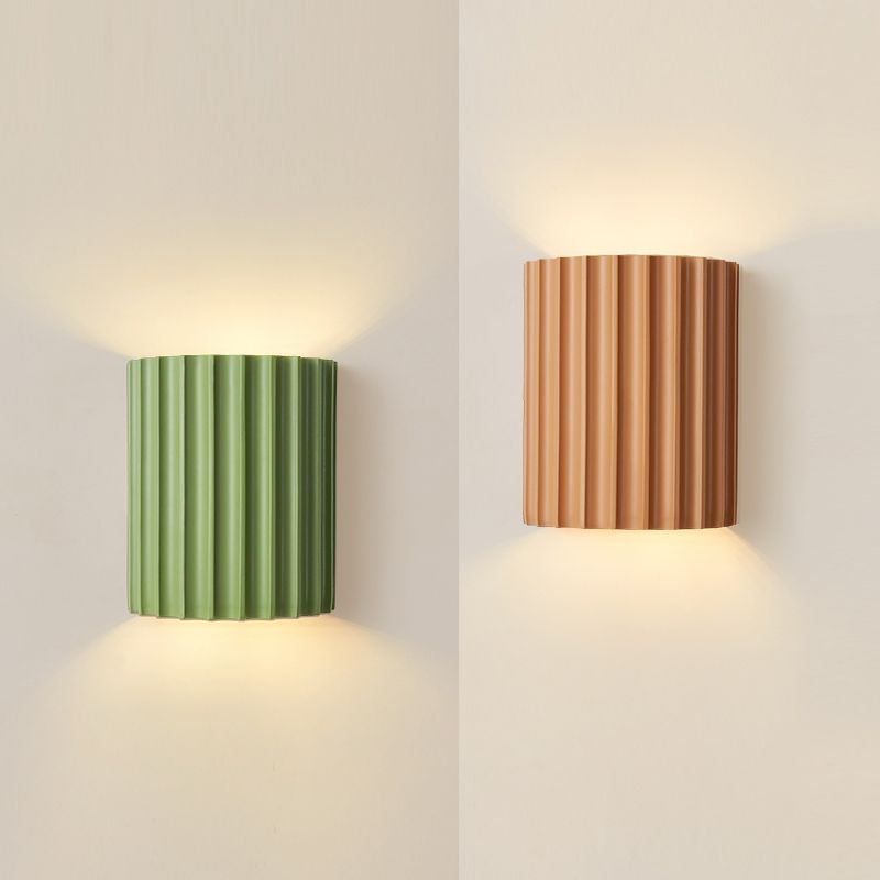 Medio cilindro Maledro de metal mata moderna macarons nórdicos 2 luces luz de pared montado en la pared