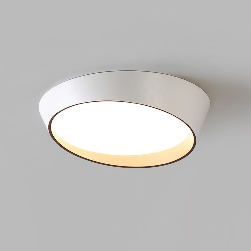 Plafonnier rond encastré en métal de style nordique