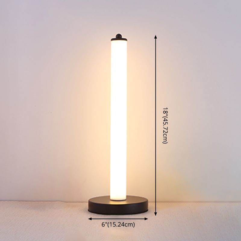 Luz de mesa de plástico en forma de poste Simplicidad Led Night Stand Light para dormitorio