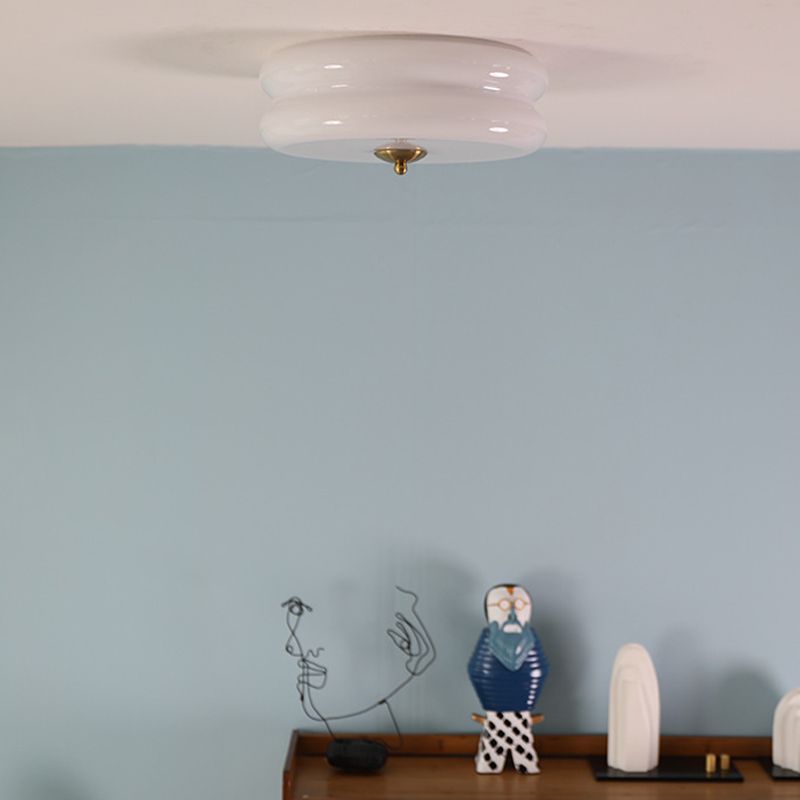 Glass Flush Ceiling Light Modern Flush Mount Ceiling Fixture for Bedroom