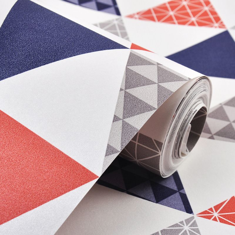 Plaster Contemporary Triangle Wallpaper 20.5"W x 33'L Non-Pasted Wall Decor