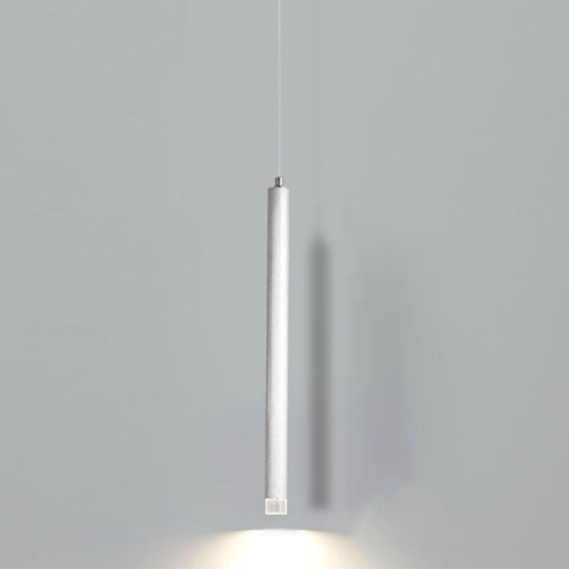 Lineare Anhängerleuchten moderne 1-Licht-LED-Anhängerlampe mit klarem Kristallschatten