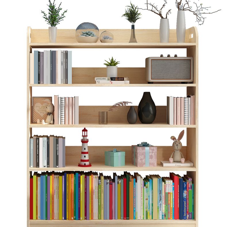 10.6" D Solid Wood Bookshelf Modern Open Storage Bookcase with Multi Shelves