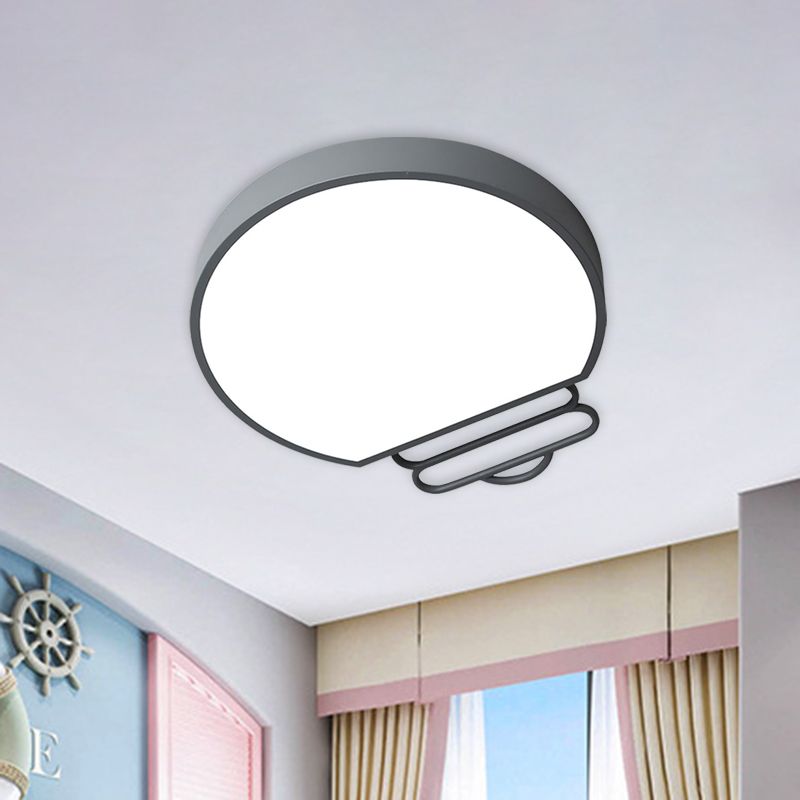 Noordse LED -spoelverlichting met acryl tint wit/groen/grijze bolvorm plafond gemonteerde lamp