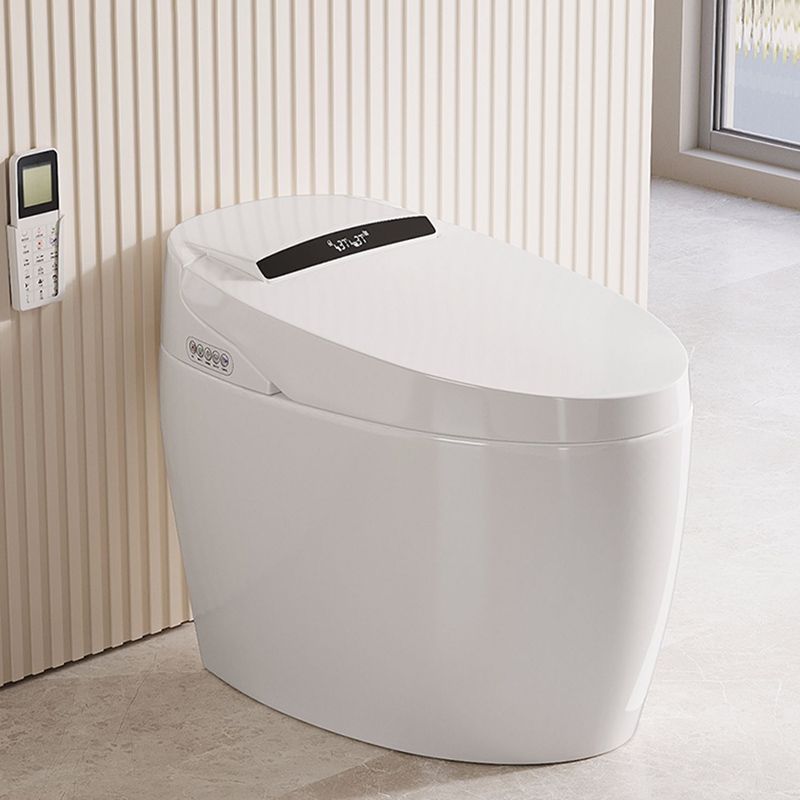 Simple White Temperature Control Bidet Elongated Toilet Seat Bidet with Heated Seat