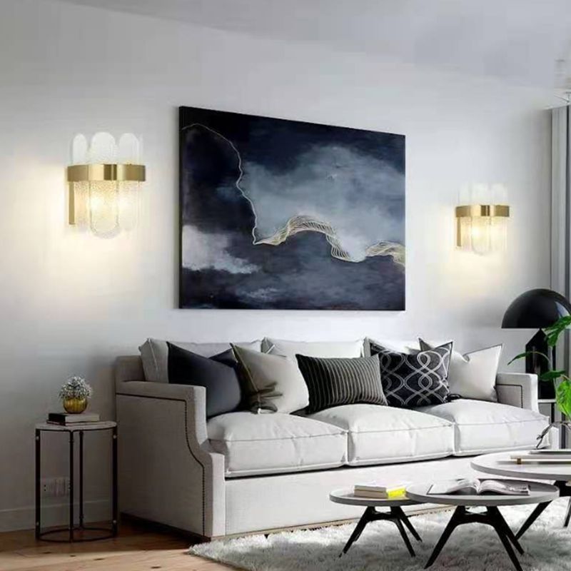 Glass Unique Shape Sconce Light Modern-Style 2 Lights Wall Light Fixtures
