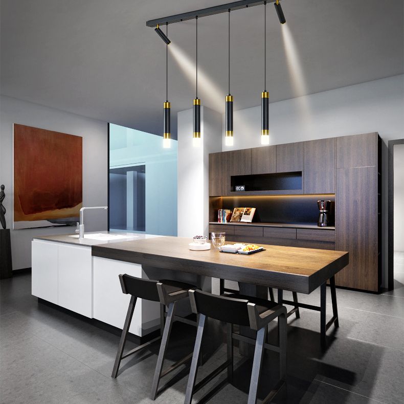 Lampada cilindrica isola semplicità stile in metallo a led isola illuminazione