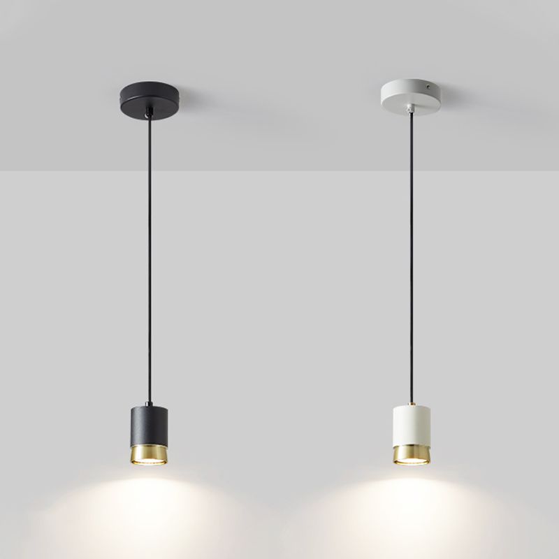 Moderne stijl cilindrische tint hangend licht metaal 1 lichte hanglamp voor eetkamer