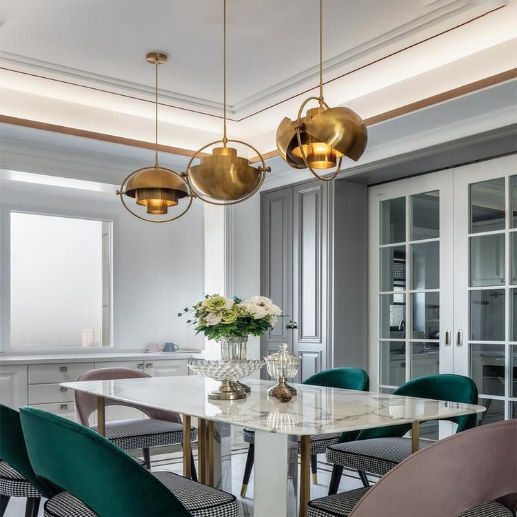 Gold Metal Hanging Light Postmodern Style Pendant Light Hanging Light for Coffee Shop