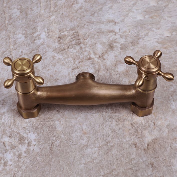 Brass Wide Spread Bathroom Faucet Industrial Lever Lavatory Faucet